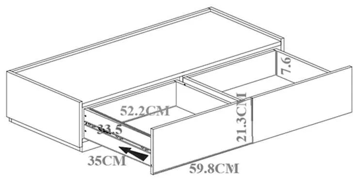 Συρταριέρα Sonlen pakoworld mdf σε oak απόχρωση 120x40x72εκ