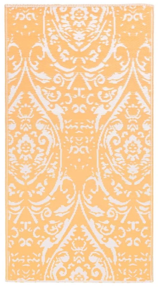vidaXL χαλί εξωτερικού χώρου ARAKIL πορτοκαλί και λευκό 120x180 cm PP