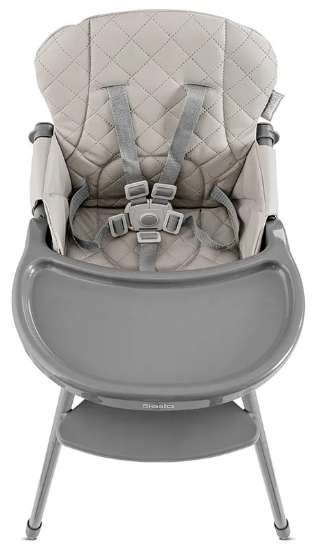 Καρεκλάκι φαγητού Siesta 3in1 Grey Leather 10100532506 Lorelli