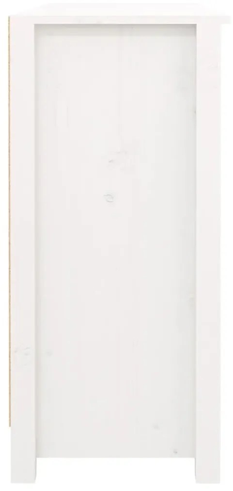 Μπουφές Λευκός 100 x 35 x 75 εκ. από Μασίφ Ξύλο Πεύκου - Λευκό