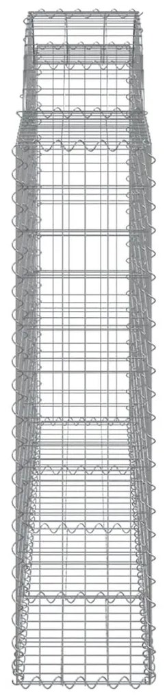 vidaXL Συρματοκιβώτια Τοξωτά 5 τεμ. 200x30x120/140 εκ. Γαλβαν. Ατσάλι