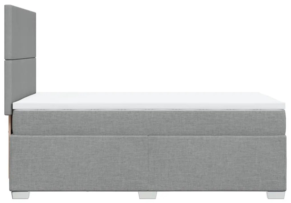 ΚΡΕΒΑΤΙ BOXSPRING ΜΕ ΣΤΡΩΜΑ ΑΝΟΙΧΤΟ ΓΚΡΙ 100X200 ΕΚ. ΥΦΑΣΜΑΤΙΝΟ 3292692