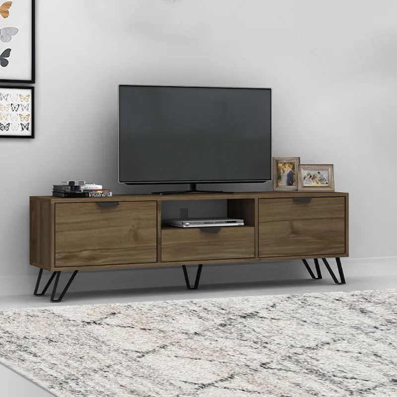 Έπιπλο τηλεόρασης Jasmine Megapap χρώμα καρυδί 170x35x50εκ.-GP028-0035,2