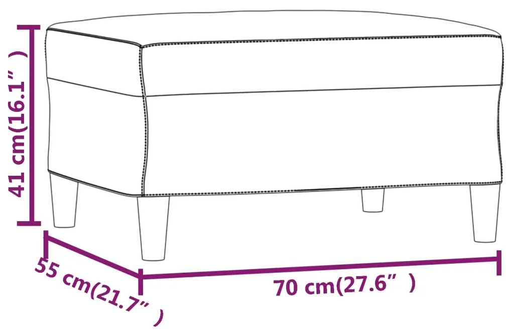 ΥΠΟΠΟΔΙΟ TAUPE 70 X 55 X 41 ΕΚ. ΥΦΑΣΜΑΤΙΝΟ 349278