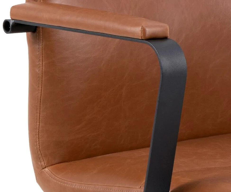 Καρέκλα γραφείου Oakland 959, Καφέ, Μαύρο, 90x57x60cm, 12 kg, Με μπράτσα, Με ρόδες, Μηχανισμός καρέκλας: Κλίση | Epipla1.gr