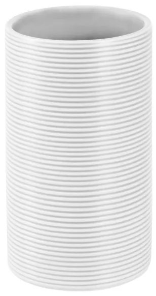 Ποτήρι Μπάνιου Κεραμικό Tube Ribbed White 6×10,5 – Spirella