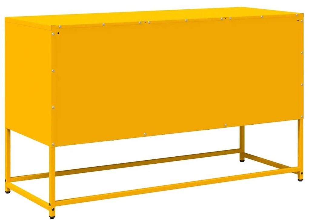 Έπιπλο Τηλεόρασης Μουσταρδί Κίτρινο 100,5x39x60,5εκ. από Ατσάλι - Κίτρινο