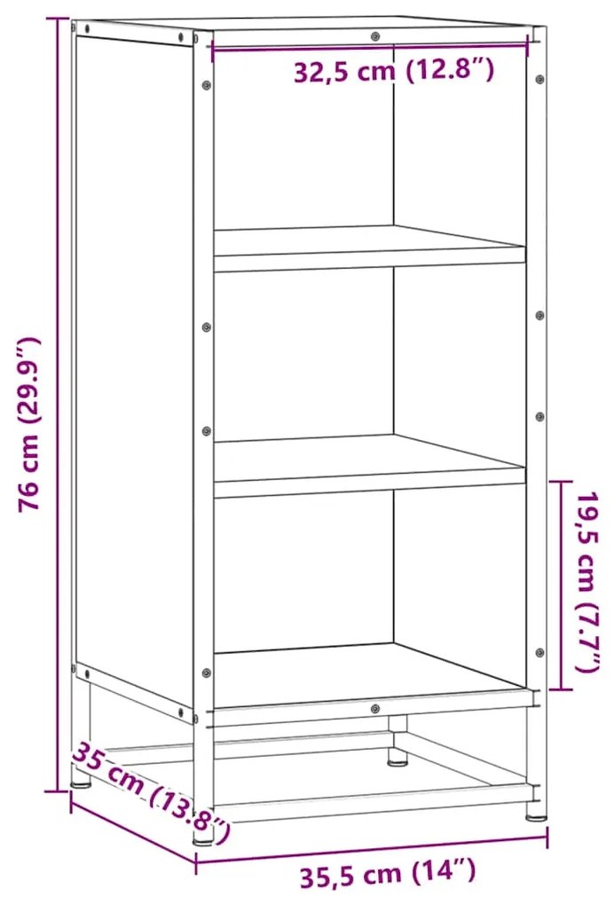 ΡΑΦΙΕΡΑ ΚΑΦΕ ΔΡΥΣ 35,5X35X76 ΕΚ. ΕΠΕΞ. ΞΥΛΟ + ΜΕΤΑΛΛΟ 848949