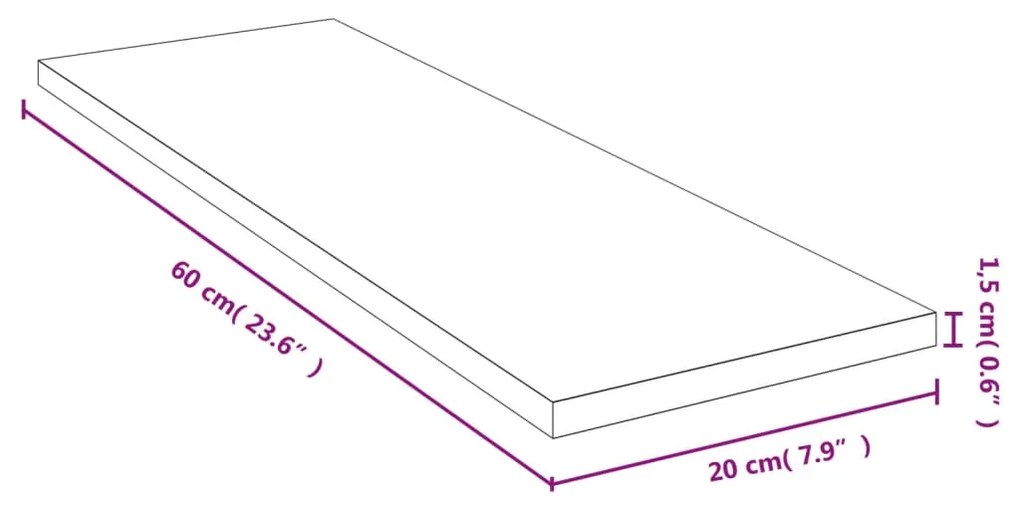 vidaXL Ράφι Τοίχου 60x20x1,5 εκ. από Μπαμπού