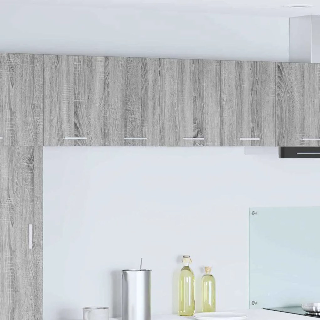 vidaXL Κρεμαστό ντουλάπι Γκρι Σομόνα και Λευκό 60 x 31 x 40 εκ