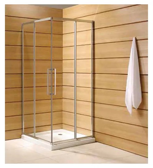 KARAG  STOCKBATHROOM Καμπίνα τετράγωνη με διάφανο κρύσταλλο GRAND FLORA 100 KARAG 70x70x185cm KARAG-5206836575223
