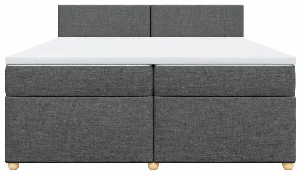 ΚΡΕΒΑΤΙ BOXSPRING ΜΕ ΣΤΡΩΜΑ ΣΚΟΥΡΟ ΓΚΡΙ 200X200 ΕΚ. ΥΦΑΣΜΑΤΙΝΟ 3289081