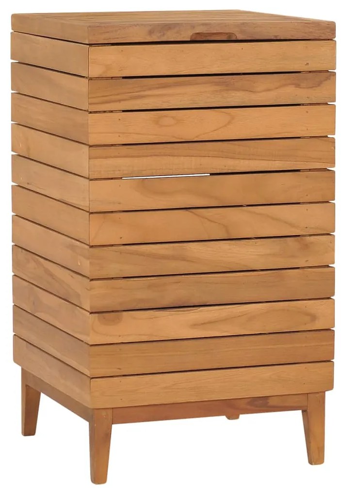 vidaXL Καλάθι Απλύτων 40 x 40 x 70 εκ. από Μασίφ Ξύλο Teak