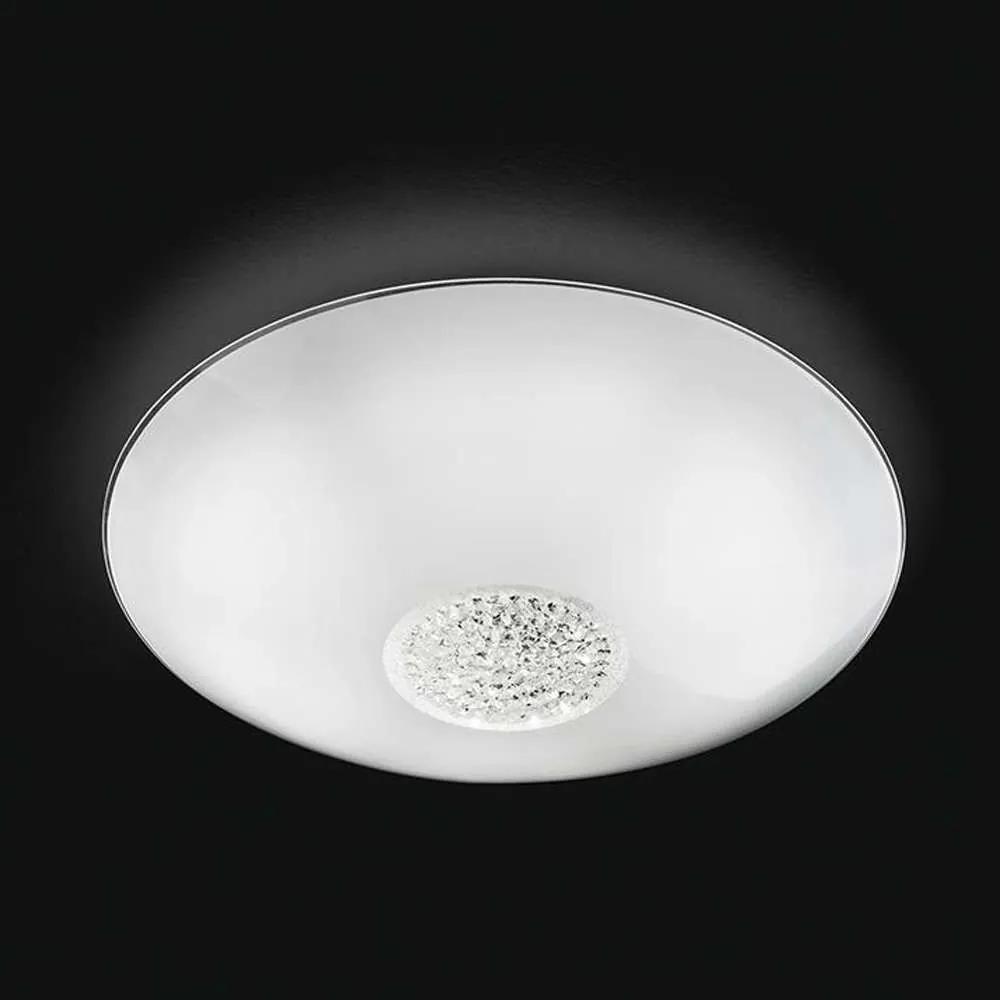 Φωτιστικό Οροφής - Πλαφονιέρα 6584 B LN 24W Led Φ50cm White Perenz Κρύσταλλο