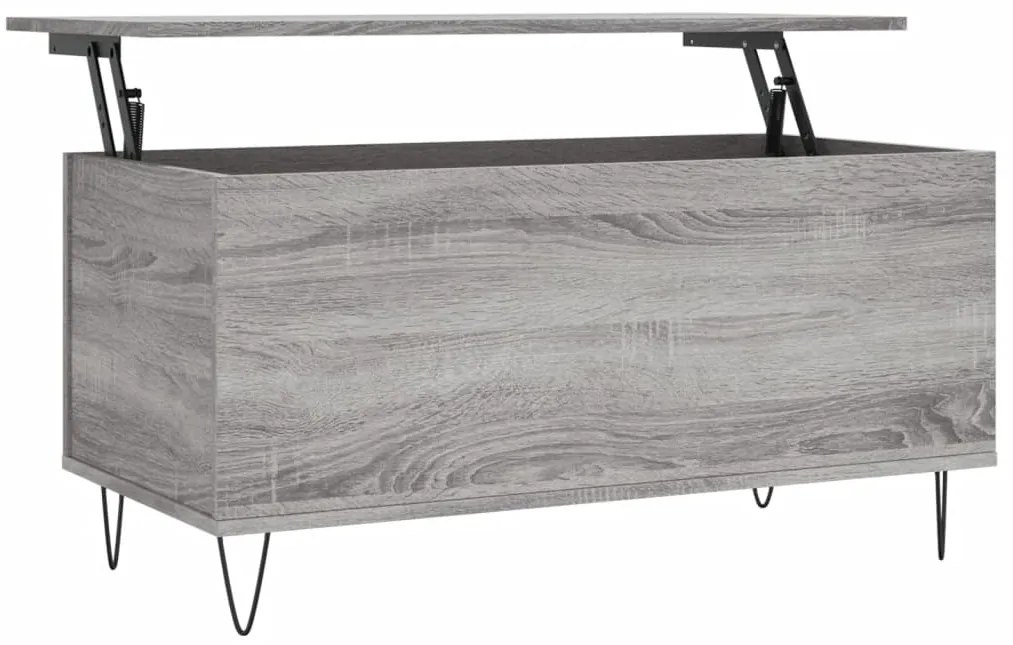 vidaXL Τραπεζάκι Σαλονιού Γκρι Sonoma 90x44,5x45 εκ.Επεξεργασμένο Ξύλο