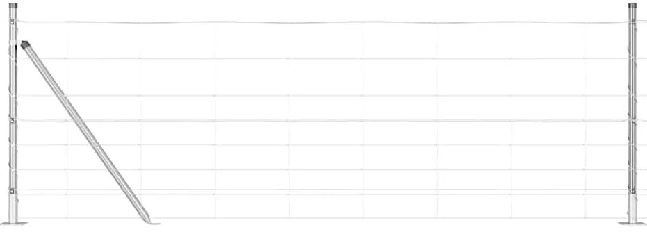 vidaXL Περίφραξη αγρού Ασημί 100 x 0.8 μ Γαλβανισμένος χάλυβας