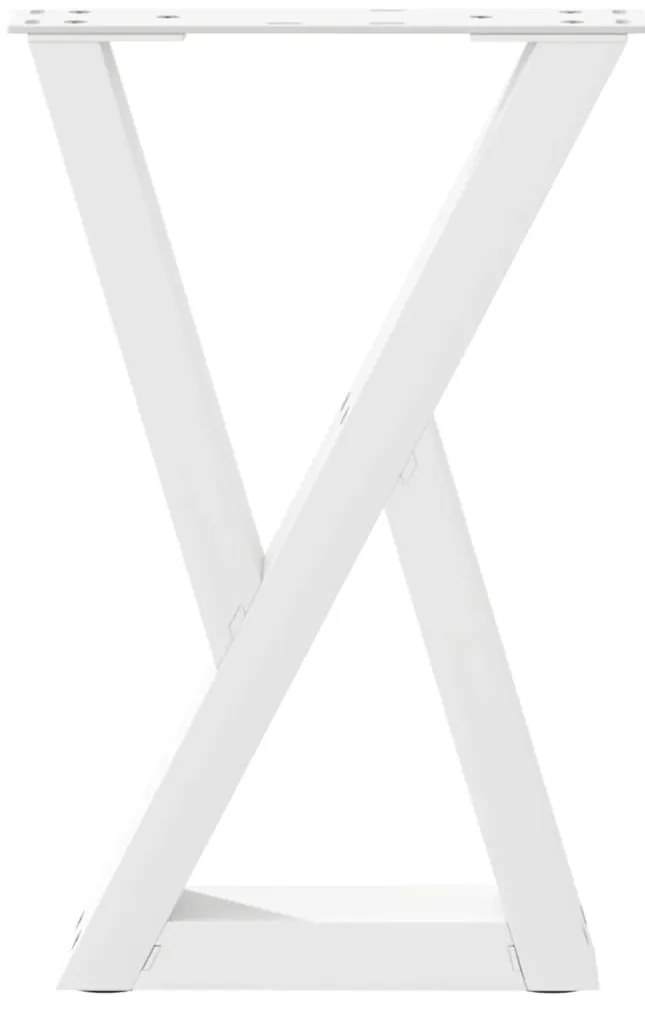vidaXL Πόδια Τραπεζιού Σαλονιού 2 τεμ. Λευκά 38x(42-43,3) εκ. Ατσάλι