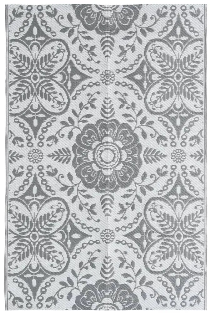 vidaXL Χαλί εξωτερικού χώρου ARAKIL ανοιχτό γκρι 190x290 cm PP