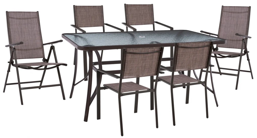 ΣΕΤ ΤΡΑΠΕΖΑΡΙΑ 7ΤΜΧ ΤΡΑΠΕΖΙ ME ΠΟΛΥΘΡΟΝΕΣ 7ΘΕΣΕΩΝ & TEXTILINE ΚΑΦΕ FB911492 9997919