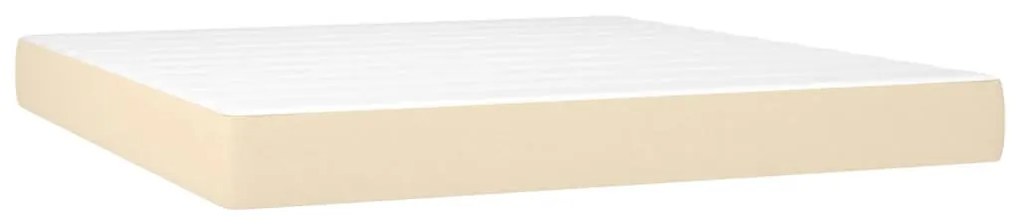 ΚΡΕΒΑΤΙ BOXSPRING ΜΕ ΣΤΡΩΜΑ ΚΡΕΜ 160X200 ΕΚ. ΥΦΑΣΜΑΤΙΝΟ 3142510