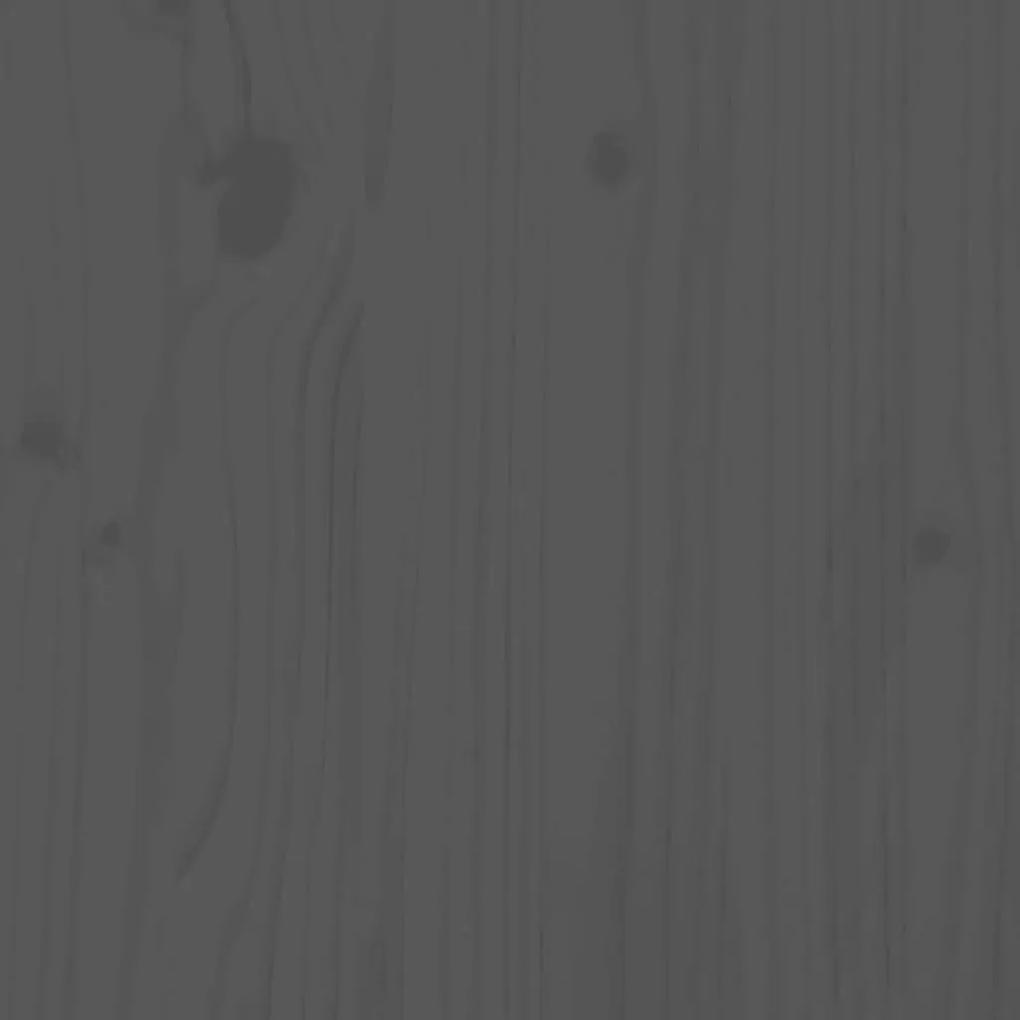 Σκαμπό Μπαρ 2 Τεμ. Γκρι 40 x 36 x 75 εκ. από Μασίφ Ξύλο Πεύκου - Γκρι