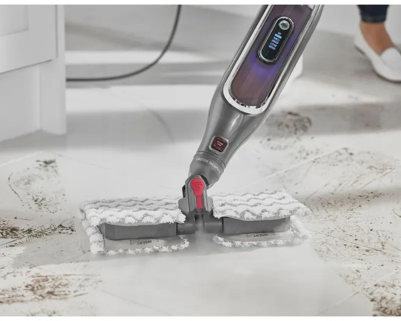 Shark S6003EU, 1200W, 0,35 l, 3 ρυθμίσεις, τεχνολογία Klick'n Flip, Steam Blaster, μαξιλαράκια Dirt Grip, γκρι/βιολετί