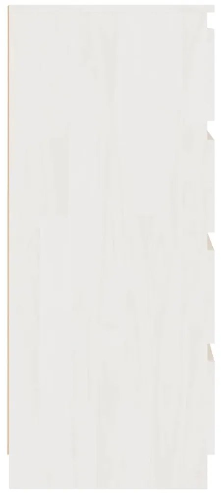 vidaXL Βοηθητικό Ντουλάπι Λευκό 60 x 36 x 84 εκ. από Μασίφ Ξύλο Πεύκου