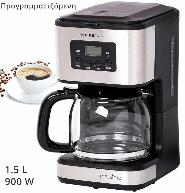 First Austria FA-5459-4 Προγραμματιζόμενη καφετιέρα Inox 1.5 L 900 W-199203-0017