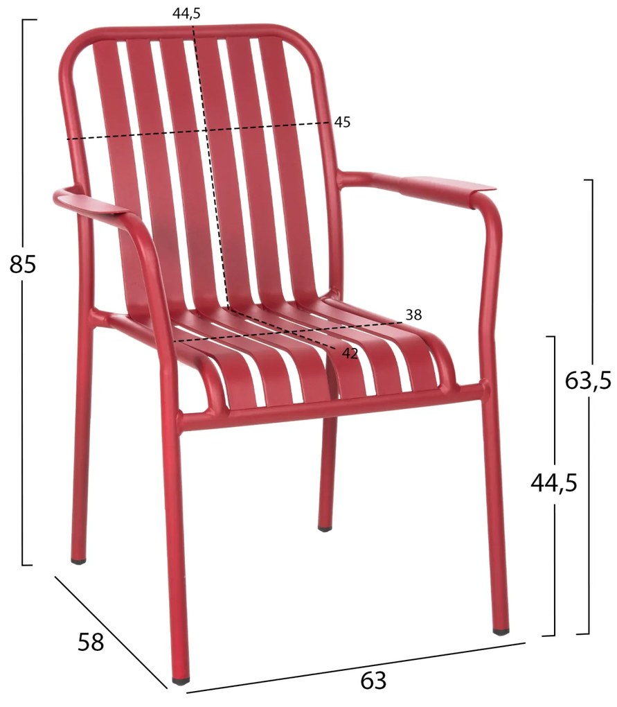 ΠΟΛΥΘΡΟΝΑ ΑΛΟΥΜΙΝΙΟΥ RACHEL HM6088.05 KOKKINH 63x58x85Υεκ. - 0610517 - HM6088.05