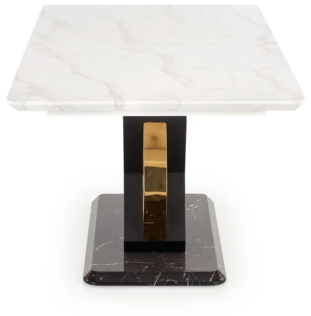 VINCENZO table white marble, leg black/gold DIOMMI V-CH-VINCENZO-ST