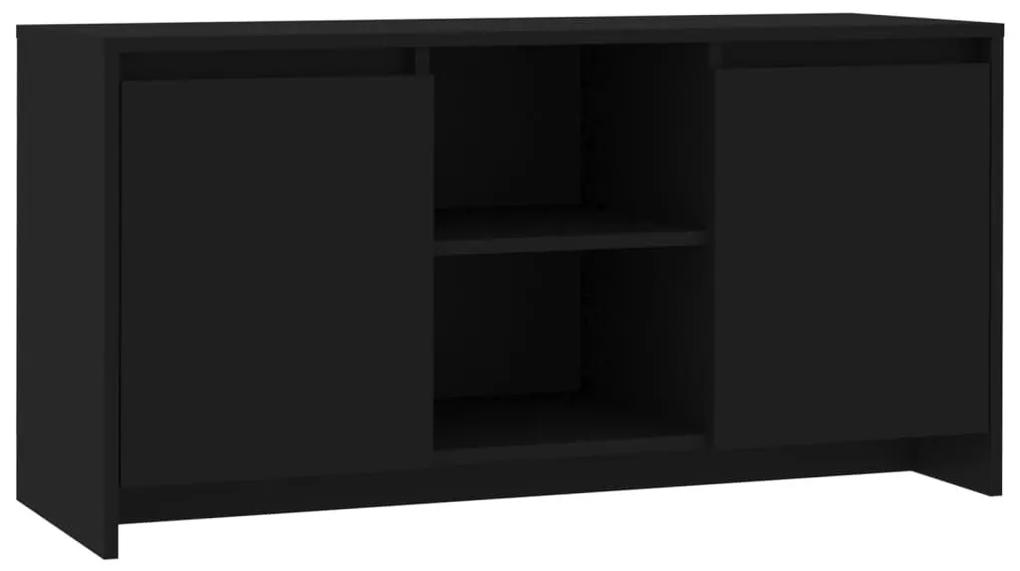 Έπιπλο Τηλεόρασης Μαύρο 102 x 37,5 x 52,5 εκ. από Μοριοσανίδα - Μαύρο