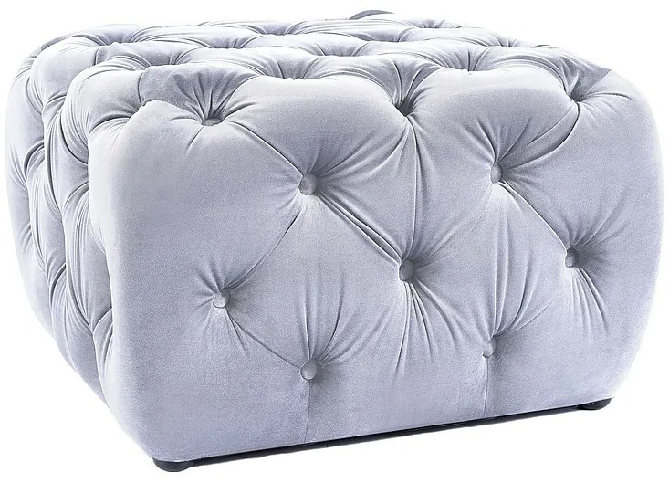 PUF SOPHIA VELVET JASNY SZARY BLUVEL 03 DIOMMI-80-3107