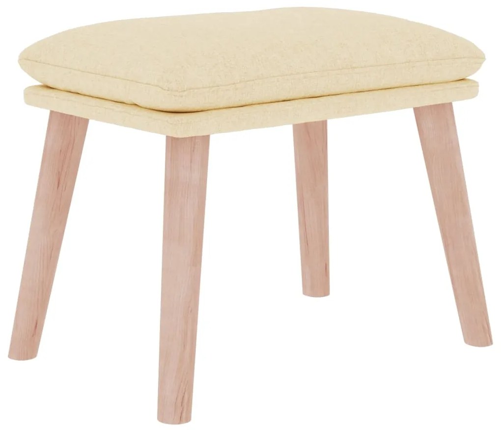 vidaXL Υποπόδιο Κρεμ 45 x 29,5 x 35 εκ. Υφασμάτινο