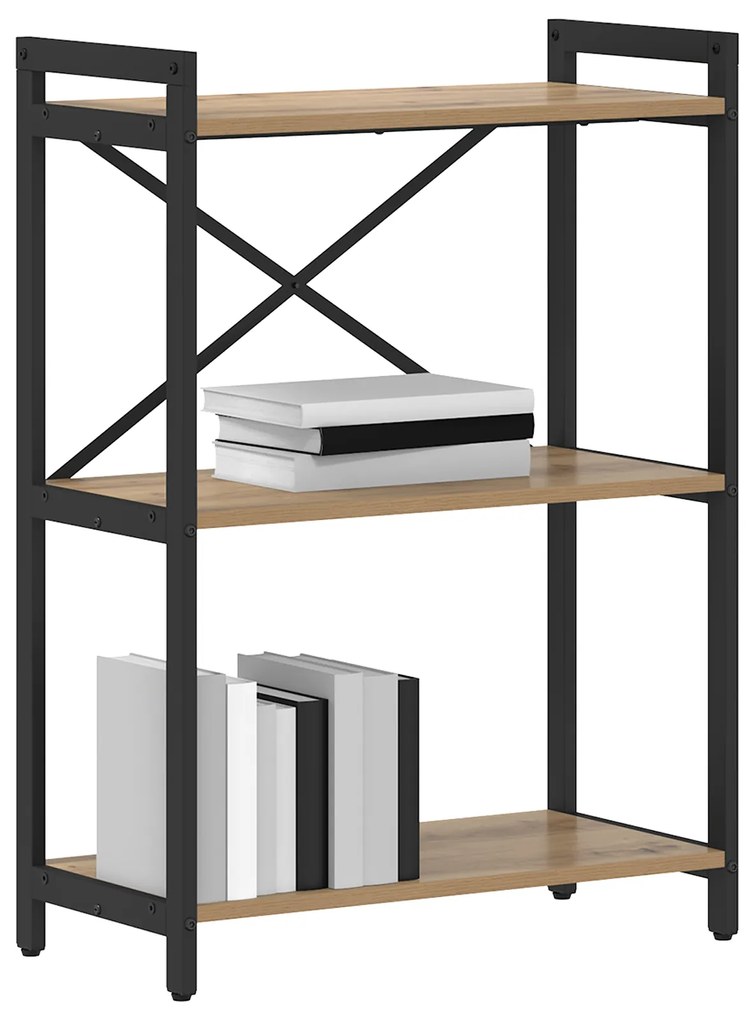vidaXL Βιβλιοθήκη artisan δρυς 60 x 30 x 83 εκ Επεξεργασμένο ξύλο