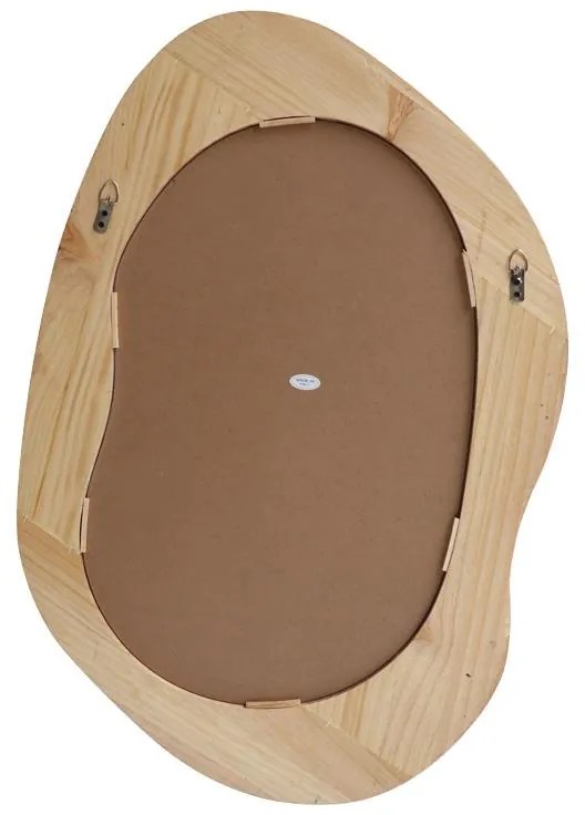 Καθρέπτης Τοίχου Enola Οβάλ Mdf σε Φυσικό 54x2.5x80εκ. 54x2.5x80 εκ.