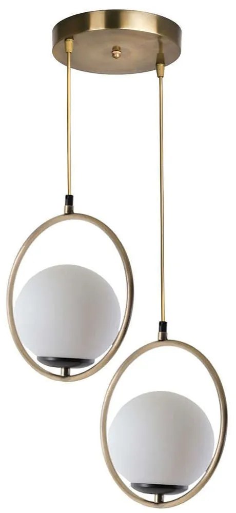 Φωτιστικό Οροφής Ring 846STL2846 Φ25x70cm 2xE27 60W Multi-Gold Opviq