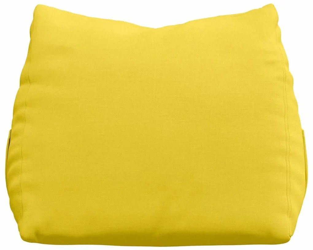 vidaXL Μαξιλάρι Πλάτης Απαλό Κίτρινο 60 x 20 x 50 εκ. ύφασμα