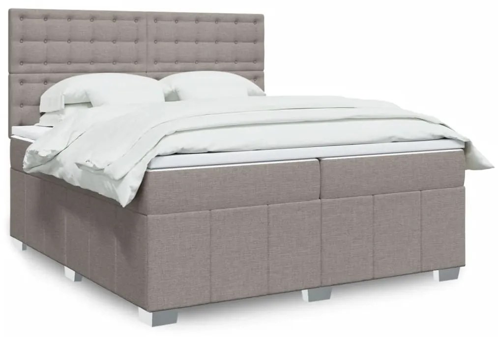 ΚΡΕΒΑΤΙ BOXSPRING ΜΕ ΣΤΡΩΜΑ TAUPE 200X200 ΕΚ. ΥΦΑΣΜΑΤΙΝΟ 3294093