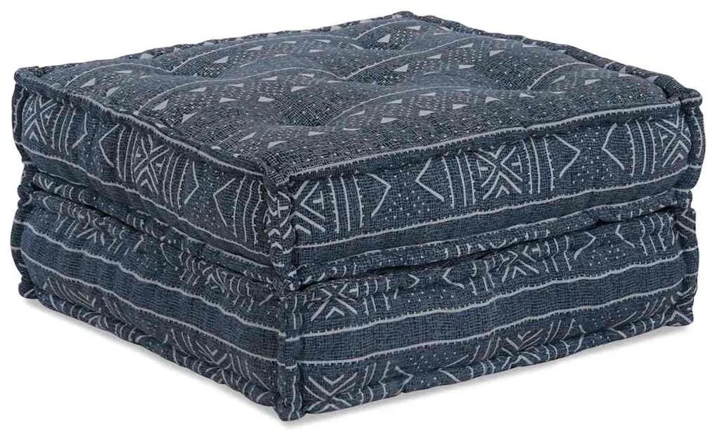 vidaXL Μοντέρνος πουφ Indigo 70x70x36 ύφασμα