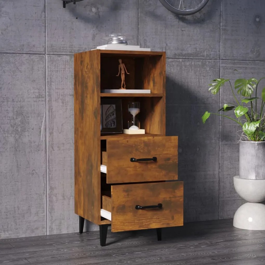 vidaXL Ντουλάπι Καπνιστή Δρυς 34,5 x 34 x 90 εκ. Επεξεργασμένο Ξύλο