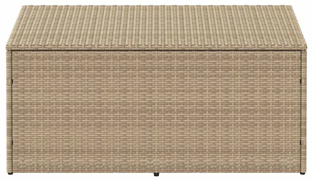 vidaXL Box αποθήκευσης κήπου Μπεζ 110x50x58 cm Poly Rattan