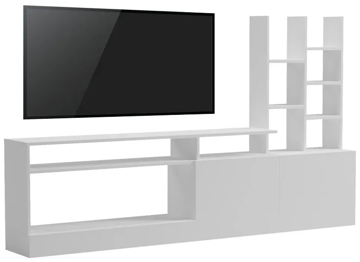 Σύνθετο σαλονιού Seruno pakoworld λευκό 170x25x100εκ