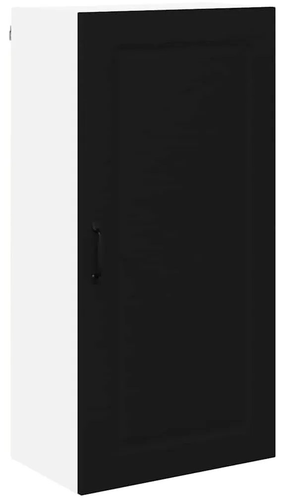 vidaXL Κρεμαστό ντουλάπι κουζίνας με ράφι Μαύρο 50 x 31 x 100 εκ.