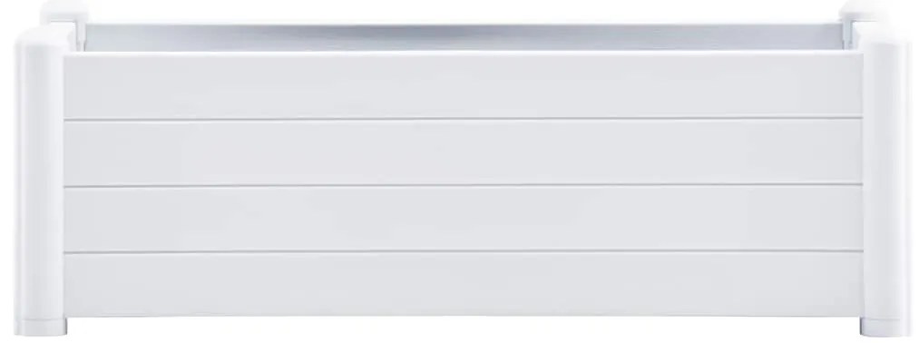 vidaXL Ζαρντινιέρα Υπερυψωμένη Λευκή 100 x 43 x 35 εκ. Πολυπροπυλένιο