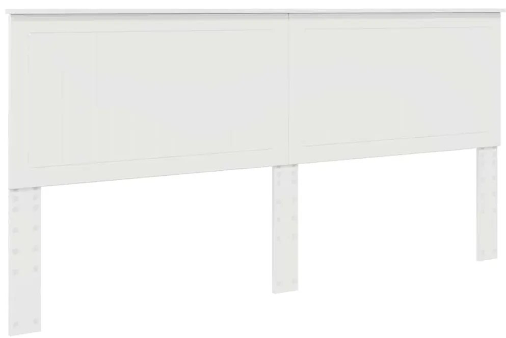 vidaXL Κεφαλάρι με κεφαλάρι Λαμπερό Λευκό 200 cm Επεξεργασμένο ξύλο