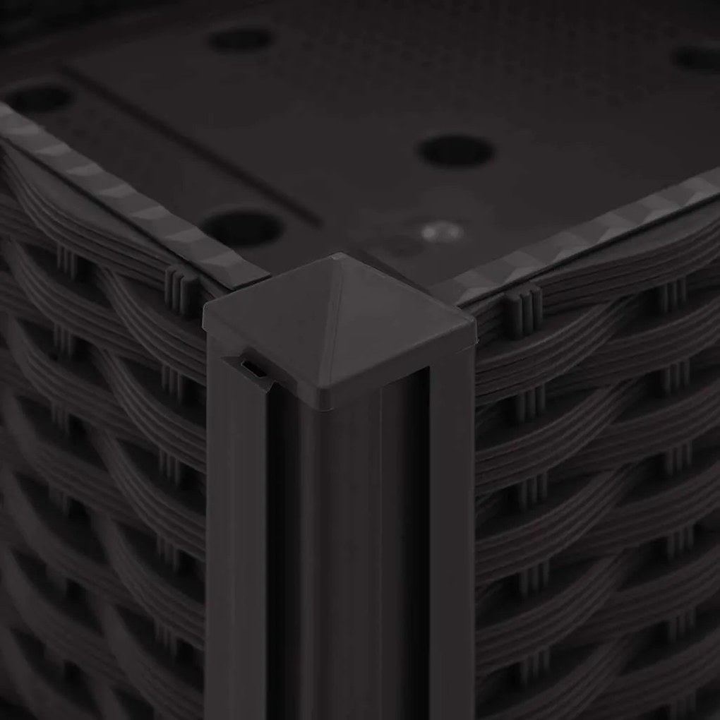 vidaXL Ζαρντινιέρα 80 x 80 x 38 εκ. από Πολυπροπυλένιο