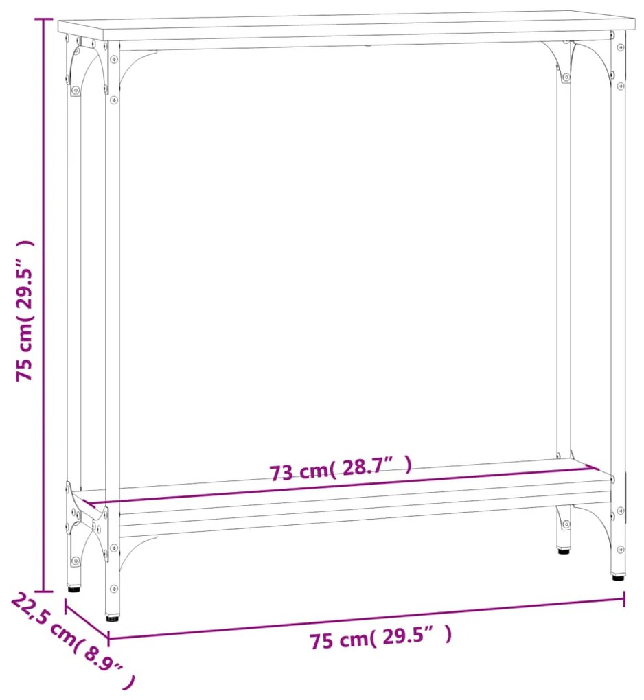 ΤΡΑΠΕΖΙ ΚΟΝΣΟΛΑ ΚΑΦΕ ΔΡΥΣ 75X22,5X75 ΕΚ. ΕΠΕΞΕΡΓΑΣΜΕΝΟ ΞΥΛΟ 834024