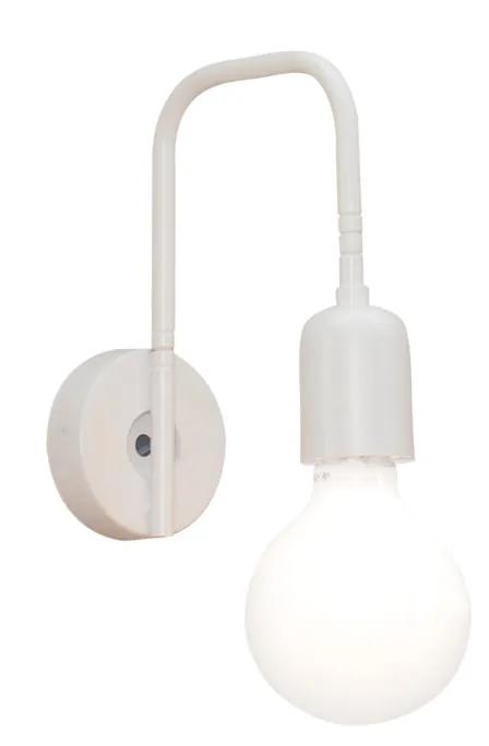 Φωτιστικό Τοίχου - Απλίκα HL-3551-1 OWEN WHITE WALL LAMP - Μέταλλο - 77-3944