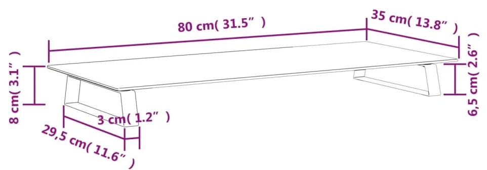 ΒΑΣΗ ΟΘΟΝΗΣ ΜΑΥΡΗ 80X35X8 ΕΚ. ΑΠΟ ΨΗΜΕΝΟ ΓΥΑΛΙ ΚΑΙ ΜΕΤΑΛΛΟ 374229