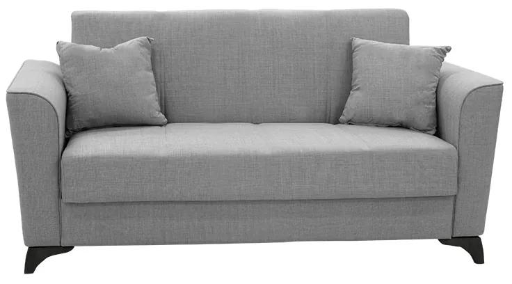 Kαναπές κρεβάτι Asma pakoworld 2θέσιος ύφασμα γκρι 156x76x85εκ - Ύφασμα - 213-000008